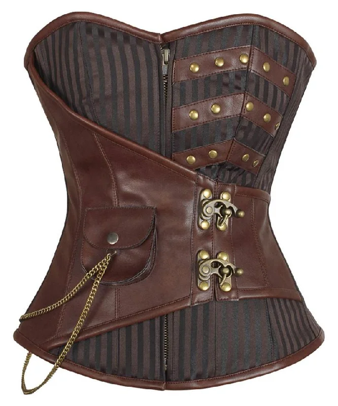 Vintage - style women's bustiers with lace and bowsNahtasha Brocade Steampunk Corset Vintage - style women's bustiers with lace and bowsNahtasha Brocade Steampunk Corset