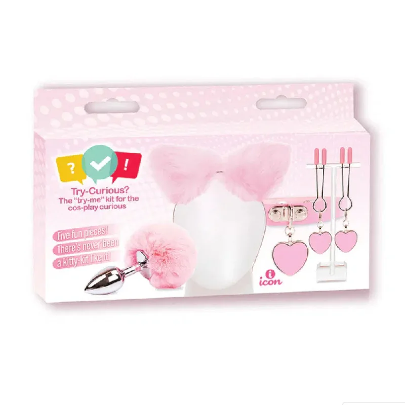 Women's Shapewear Lingerie SetsTry-Curious Kitty Kit - Pink Cosplay Kit - 5 Piece Set Women's Shapewear Lingerie SetsTry-Curious Kitty Kit - Pink Cosplay Kit - 5 Piece Set