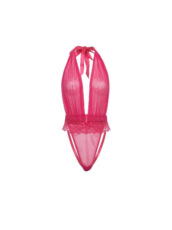 Women's Lingerie with Bow DetailsMaylah Sheer Teddy