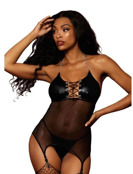 Vintage Inspired Lingerie for Women Lace Up Bust Garter Slip