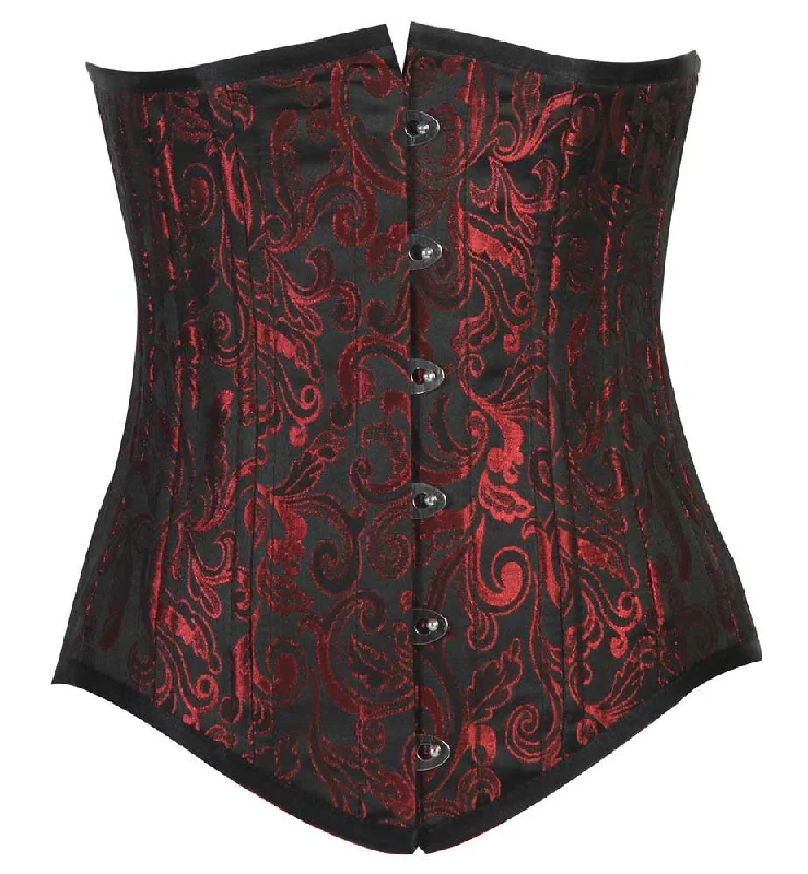 Supportive bustiers for large - busted womenWT-UB LONGER RED BRO-300