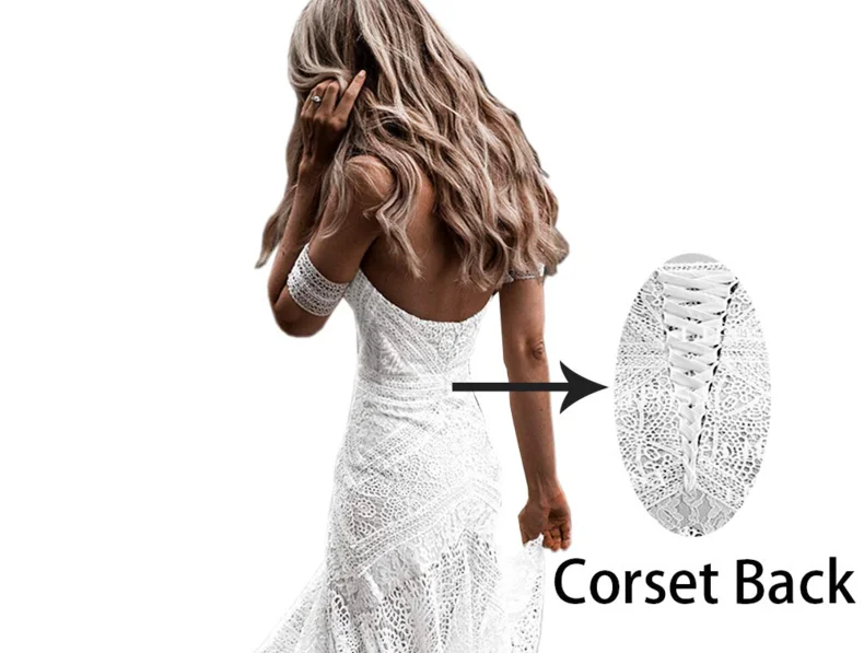 Elegant Sweetheart Long Front Split Lace Boho Wedding Dresses Beach Wedding Dresses N1403L