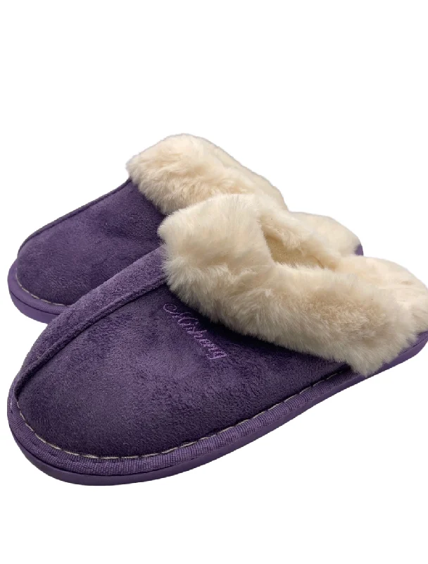 Women's white bras for a clean appearanceBras & Honey Ladies Lila Slippers Faux Sheepskin Mule, Purple
