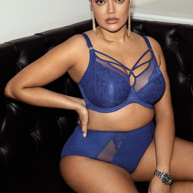 Women's wireless bras for all - day comfortElomi Brianna UW Plunge Bra in Lapis EL8080