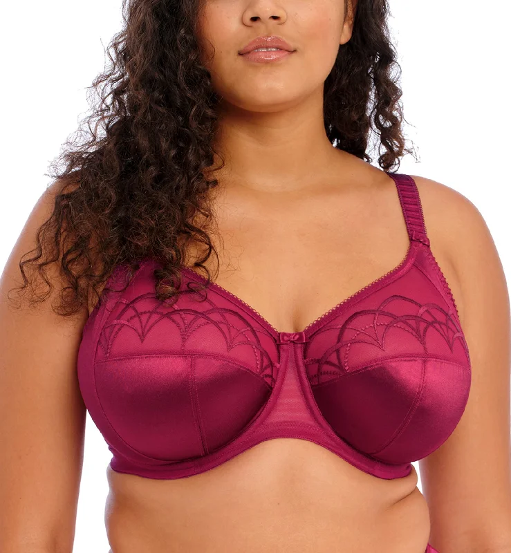 Bra with a solid color for a classic and versatile option Elomi Cate Embroidered Full Cup Banded Underwire Bra (4030) - Berry Bra with a solid color for a classic and versatile option Elomi Cate Embroidered Full Cup Banded Underwire Bra (4030) - Berry