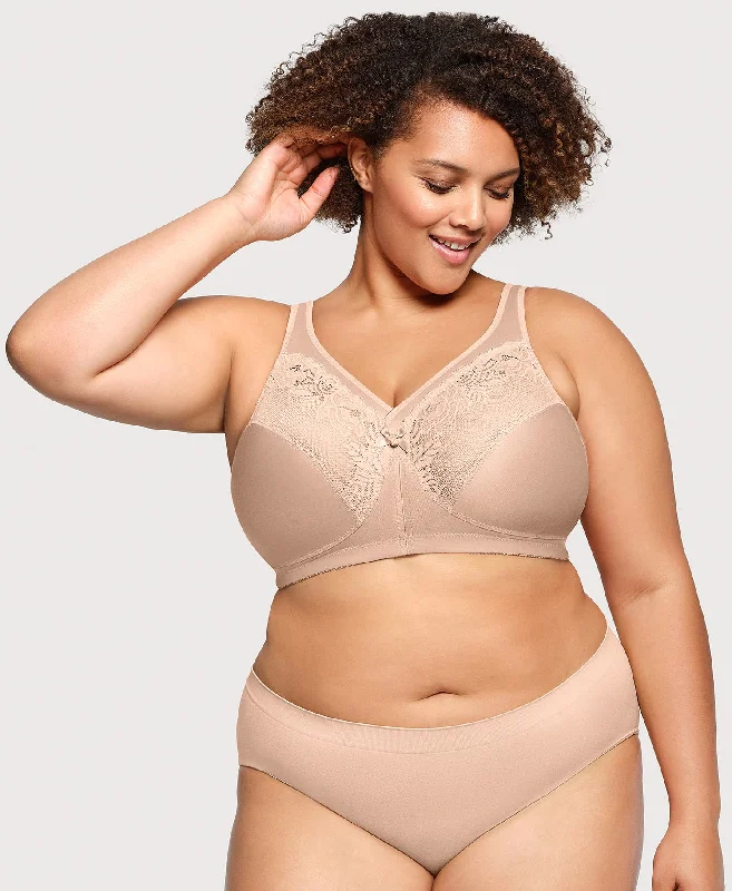 Bra with a shiny finish for a glamorous effect​ MagicLift Minimizer Bra Cafe