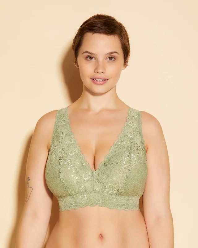 Women's bras crafted from stretchy spandexBralette Super Curvy A Corpetto Con Scollatura A V