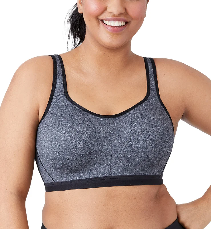 Bra with a plus - size customized fit option for a perfect fit Wacoal High Impact Sport Convertible Underwire Bra (855229) - Grey Heather Bra with a plus - size customized fit option for a perfect fit Wacoal High Impact Sport Convertible Underwire Bra (855229) - Grey Heather