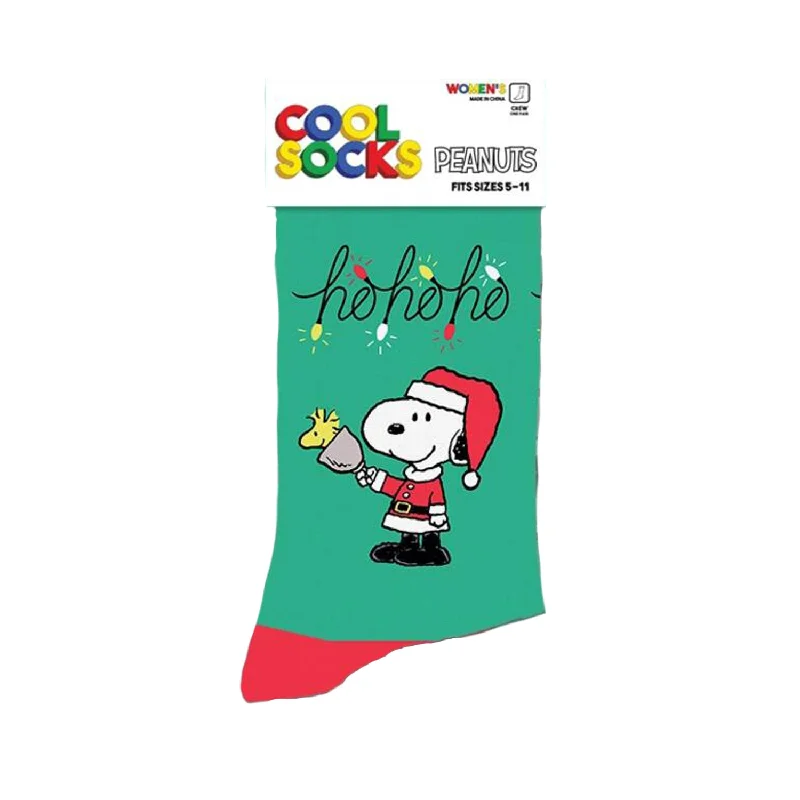 Women's microfiber socks for a lightweight optionCool Socks Women's Crew Socks - Snoopy Claus (Peanuts) Women's microfiber socks for a lightweight optionCool Socks Women's Crew Socks - Snoopy Claus (Peanuts)