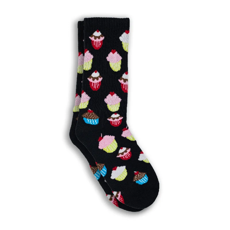 Women's crew socks with a polka - dot printLadies Novelty Sport Crew Socks