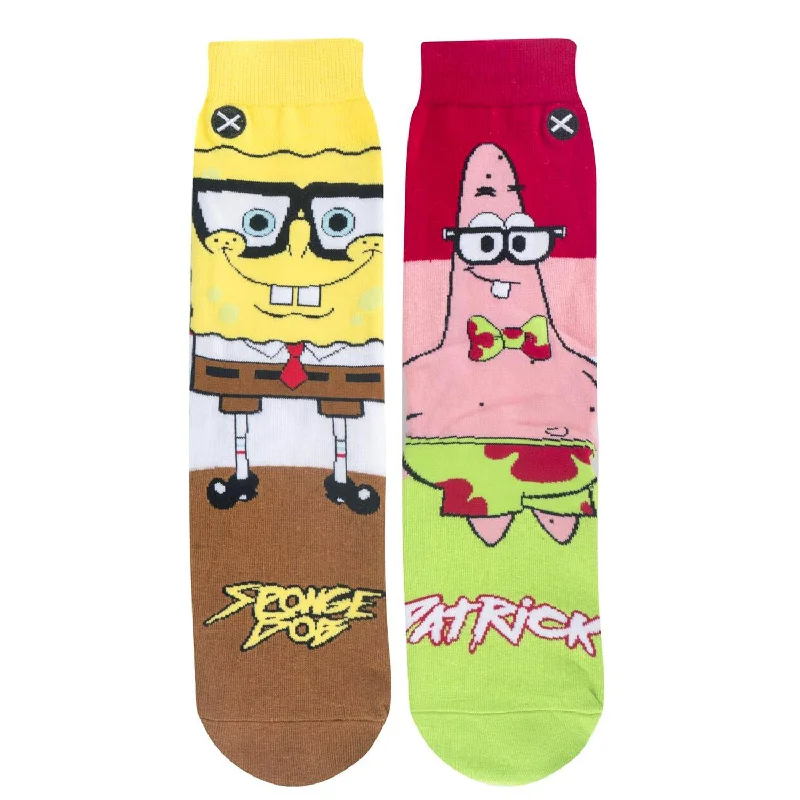 Women's satin - trimmed socks for a touch of eleganceOdd Sox Women's Crew Socks - Spongebob Nerd Pants (Spongebob Squarepants) Women's satin - trimmed socks for a touch of eleganceOdd Sox Women's Crew Socks - Spongebob Nerd Pants (Spongebob Squarepants)