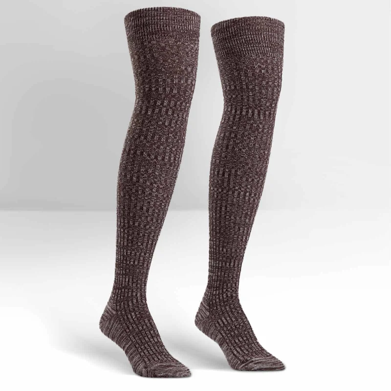 Women's thermal socks for cold weatherSock It To Me Women's Over the Knee Socks - Brown Mixed Rib Women's thermal socks for cold weatherSock It To Me Women's Over the Knee Socks - Brown Mixed Rib