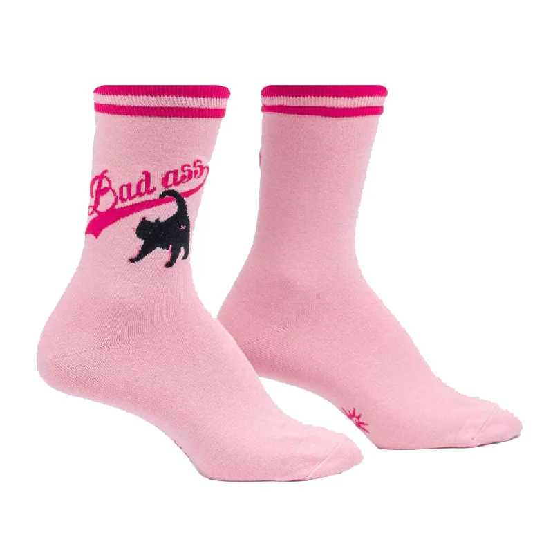 Women's thermal socks for cold weatherSock It To Me Women's Crew Socks - Bad Ass Cat Women's thermal socks for cold weatherSock It To Me Women's Crew Socks - Bad Ass Cat