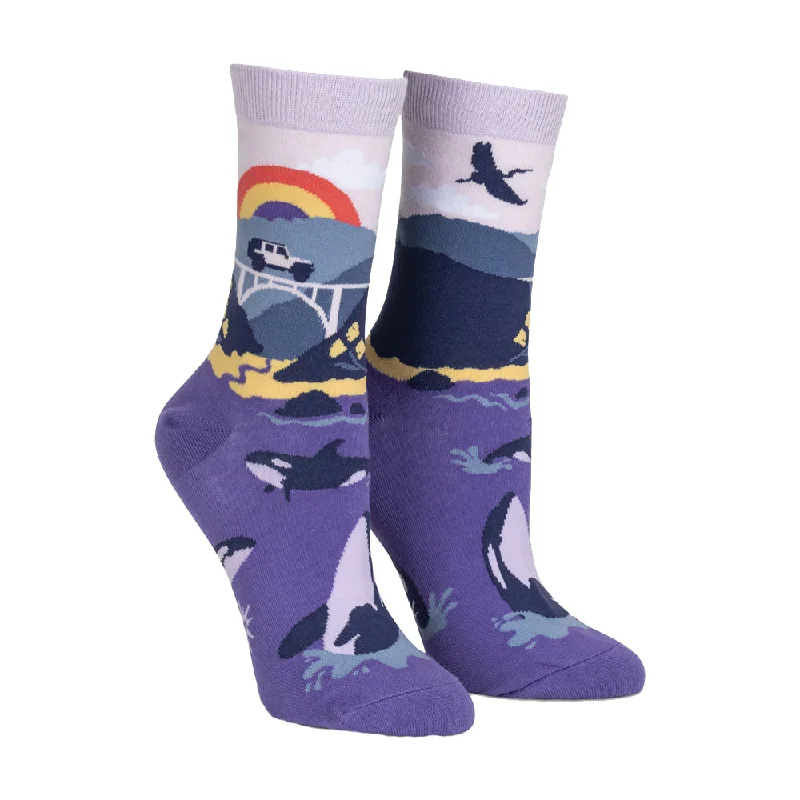 Women's ribbed knee - high socks for a classic lookSock It To Me Women's Crew Socks - Big Sur Women's ribbed knee - high socks for a classic lookSock It To Me Women's Crew Socks - Big Sur