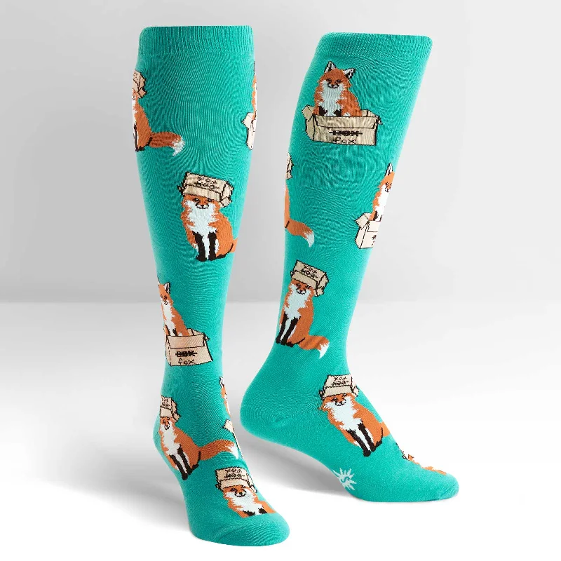 Women's cable - knit ankle socks for a cozy styleSock It To Me Women's Knee High Socks - Foxes in Boxes Women's cable - knit ankle socks for a cozy styleSock It To Me Women's Knee High Socks - Foxes in Boxes