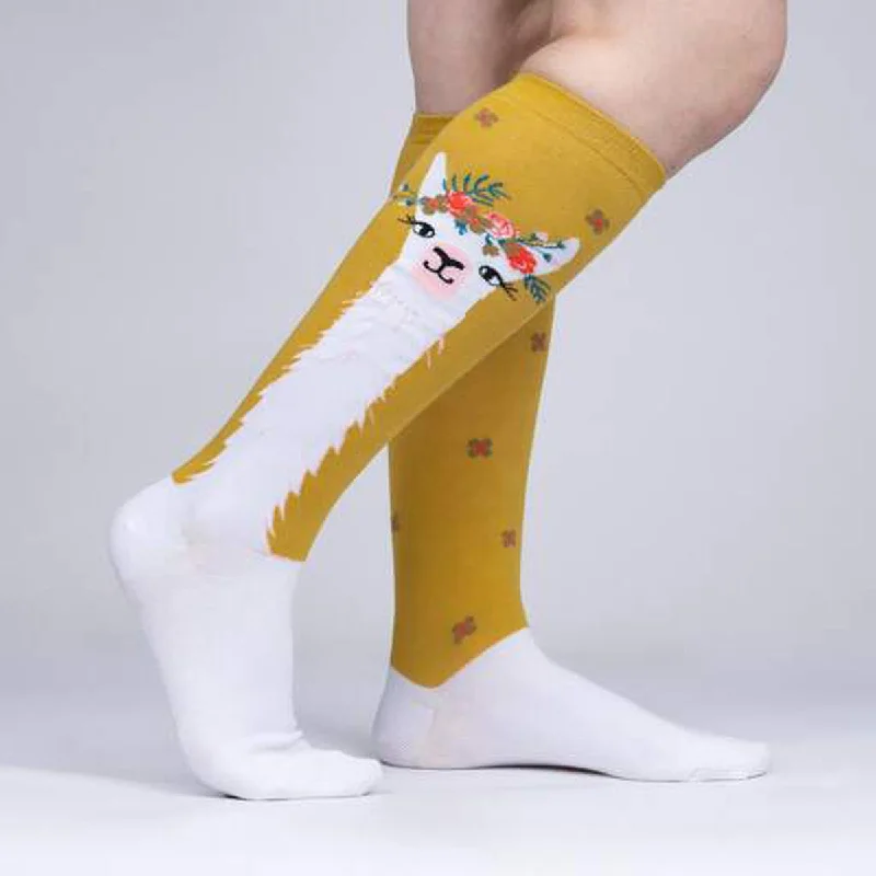 Women's no - show socks with a floral motifSock It To Me Women's Knee High Socks - Llama Queen Women's no - show socks with a floral motifSock It To Me Women's Knee High Socks - Llama Queen