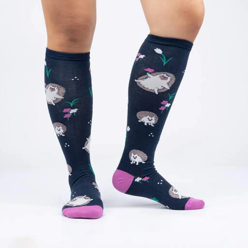 Women's adjustable - fit socks for a customized feelSock It To Me Women's Knee High Socks - Rollin' with my Hedgehog Women's adjustable - fit socks for a customized feelSock It To Me Women's Knee High Socks - Rollin' with my Hedgehog