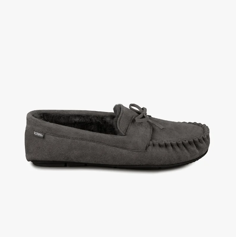 Women's bamboo fiber socks for eco - friendlinessSUEDETTE MOCCASIN Slippers WITH FAUX FUR LINING Mens Grey Women's bamboo fiber socks for eco - friendlinessSUEDETTE MOCCASIN Slippers WITH FAUX FUR LINING Mens Grey